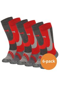 XTREME SOCKSWEAR - Skarpety narciarskie Xtreme, 6 par, Multi Czerwony. Kolor: czerwony. Sport: narciarstwo #1