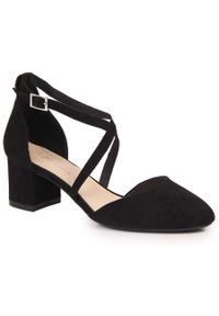 Sandały damskie z paseczkami czarne Sergio Leone SK824. Kolor: czarny. Materiał: zamsz #1