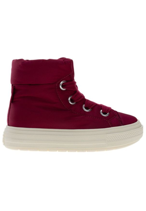 Buty damskie Converse Chuck Taylor All Star Elements Boot A14274C - bordowe. Kolor: czerwony. Materiał: materiał, polar, poliester, guma. Szerokość cholewki: normalna. Model: Converse All Star