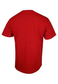 Stedman - Czerwony Bawełniany T-Shirt Męski Bez Nadruku -STEDMAN- Koszulka, Krótki Rękaw, Basic, U-neck. Okazja: na co dzień. Kolor: czerwony. Materiał: bawełna. Długość rękawa: krótki rękaw. Długość: krótkie. Styl: casual