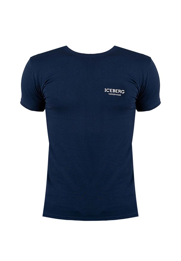 Iceberg T-shirt "C-neck" | ICE1UTS01 | Mężczyzna | Granatowy. Kolor: niebieski. Materiał: bawełna, elastan. Wzór: nadruk
