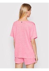 Seafolly T-Shirt Beachedit 54662-TO Różowy Regular Fit. Kolor: różowy. Materiał: len