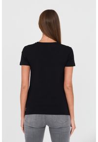 MOSCHINO Czarny damski t-shirt, Rozmiar S. Kolor: czarny. Materiał: bawełna #4