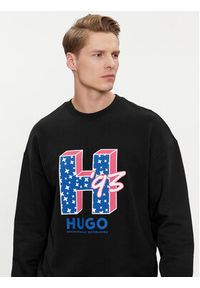 Hugo Bluza Neasyo 50513437 Czarny Regular Fit. Kolor: czarny. Materiał: bawełna