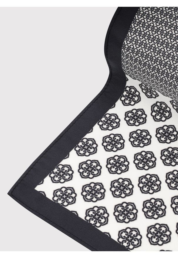 Pako Lorente - PAKO LORENTE – Czarna poszetka we wzory. Kolor: czarny. Materiał: poliester