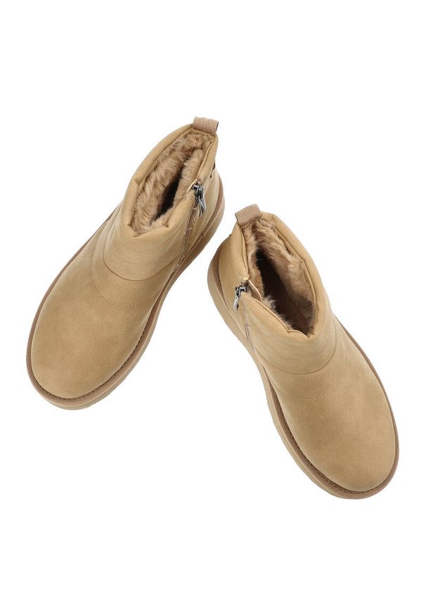 Brązowe Botki Tamaris Ocieplane Buty Damskie. Kolor: brązowy. Materiał: syntetyk, skóra ekologiczna, futro. Obcas: na obcasie. Styl: elegancki. Wysokość obcasa: średni