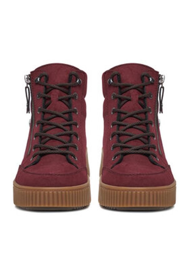 Rieker Trzewiki CEO-Y6104-35 Bordowy. Kolor: czerwony. Materiał: materiał