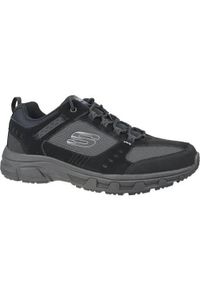 skechers - Buty trekkingowe męskie Skechers Oak Canyon. Kolor: brązowy, wielokolorowy, szary. Materiał: syntetyk, tkanina, skóra, materiał