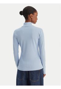 Hugo - HUGO Golf Easy 50525318 Błękitny Slim Fit. Typ kołnierza: golf. Kolor: niebieski. Materiał: bawełna #3