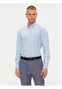 Bugatti Koszula 9350 98800 Niebieski Slim Fit. Kolor: niebieski. Materiał: bawełna #1