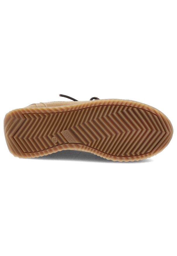 CheBello - Brązowe Sneakersy Chebello Modne Welurowe Obuwie Damskie. Okazja: na co dzień. Kolor: brązowy. Materiał: welur. Styl: elegancki, casual, klasyczny