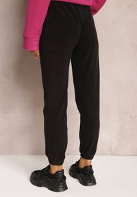 Renee - Czarne Dresowe Spodnie z Bawełny w Pasie Sznurek i Gumka Utella. Kolor: czarny. Materiał: bawełna, dresówka #3