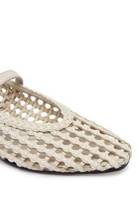 TOMMY HILFIGER - Tommy Hilfiger Baleriny Mary Jane Ballerinas FW0FW09244 Kremowy. Kolor: kremowy. Materiał: skóra #3