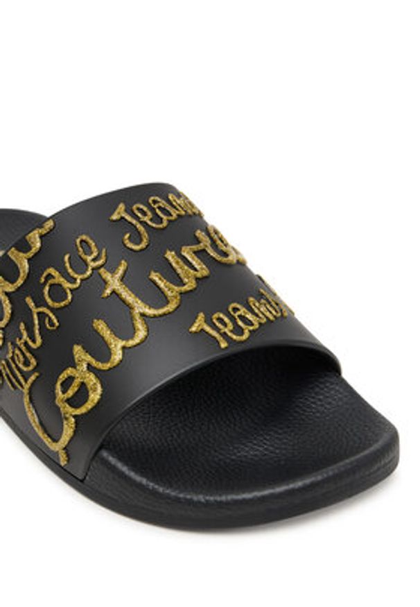 Versace Jeans Couture Klapki 79VA3SQ1 Czarny. Kolor: czarny. Materiał: syntetyk