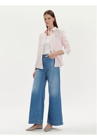 TOMMY HILFIGER - Tommy Hilfiger Koszula WW0WW42037 Różowy Relaxed Fit. Kolor: różowy. Materiał: len #5