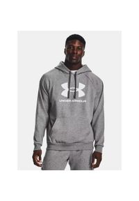 Bluza fitness męska Under Armour Rival Fleece Logo HD. Typ kołnierza: kaptur. Kolor: szary. Sport: fitness