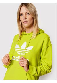 Adidas - adidas Bluza adicolor Trefoil HE6950 Zielony Regular Fit. Kolor: zielony. Materiał: bawełna