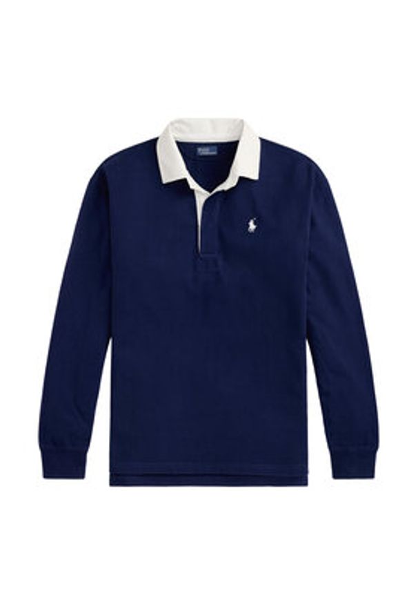 Polo Ralph Lauren Sweter 211B17797001 Granatowy Regular Fit. Typ kołnierza: polo. Kolor: niebieski. Materiał: bawełna
