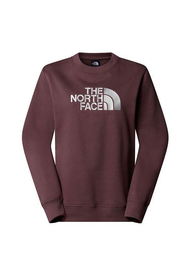 Bluza damska The North Face Drew Peak 0A89EFFAI1 - brązowa. Kolor: brązowy. Materiał: bawełna, poliester. Styl: klasyczny. Sport: wspinaczka