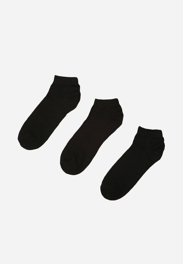 Renee - Czarne Skarpety z Bawełny 3 Pack Aennith. Kolor: czarny. Materiał: bawełna