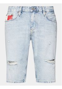 Tommy Jeans Szorty jeansowe Ryan DM0DM18804 Błękitny Slim Fit. Kolor: niebieski. Materiał: bawełna