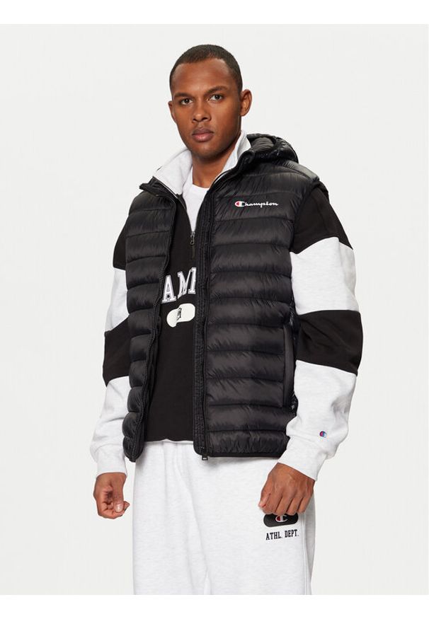 Champion Bezrękawnik 220341 Czarny Regular Fit. Kolor: czarny. Materiał: syntetyk. Długość rękawa: bez rękawów