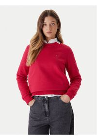 Tommy Jeans Bluza Flag DW0DW19959 Różowy Regular Fit. Kolor: różowy. Materiał: bawełna