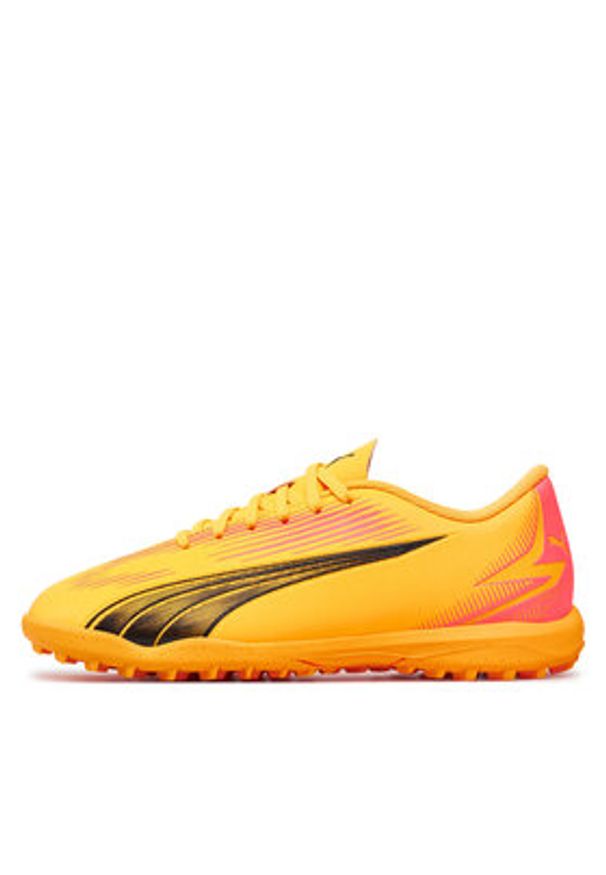 Puma Buty do piłki nożnej Ultra Play Tt Jrck-S 107779-03 Żółty. Kolor: żółty. Materiał: skóra
