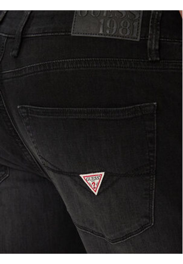Guess Jeansy Angels M4GAN2 D5AX1 Czarny Slim Fit. Kolor: czarny
