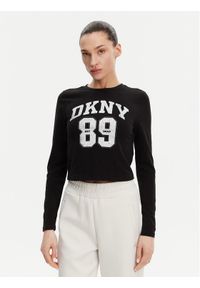 DKNY Bluzka DP4T9979 Czarny Regular Fit. Kolor: czarny. Materiał: bawełna