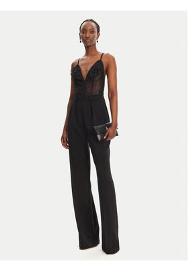 Elisabetta Franchi Kombinezon TU-049-52E2-V560 Czarny Regular Fit. Kolor: czarny. Materiał: syntetyk