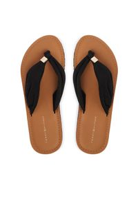 TOMMY HILFIGER - Tommy Hilfiger Japonki Th Ltr Footbed Summer Sandal FW0FW09194 Czarny. Kolor: czarny. Materiał: materiał #1