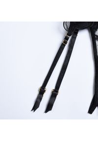 Intica - Haftowany komplet bielizny z regulowanymi ramiączkami Le. Kolor: czarny. Materiał: materiał. Wzór: haft #3