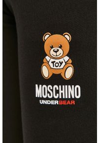 Moschino Underwear - Spodnie. Kolor: czarny. Materiał: bawełna, dzianina, elastan. Wzór: nadruk #4