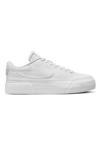Nike WMNS Court Legacy Lift Sneakersy damskie. Okazja: na co dzień. Kolor: biały. Materiał: guma, syntetyk, skóra. Szerokość cholewki: normalna. Model: Nike Court. Sport: tenis