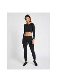 Damski bezszwowy crop top Hummel Mt Pi. Kolor: czarny
