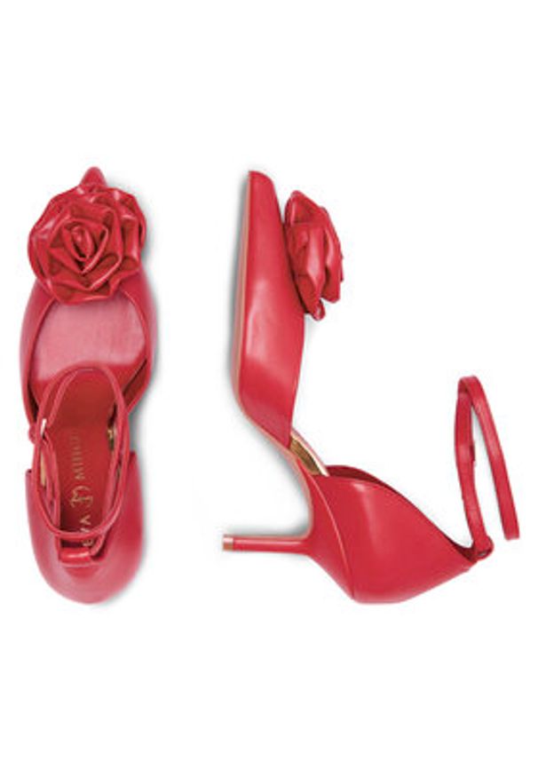 Eva Minge Szpilki ROSE-V1520-15 Czerwony. Kolor: czerwony. Materiał: skóra. Obcas: na szpilce