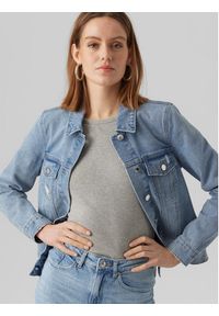 Vero Moda Kurtka jeansowa Zorica 10279789 Błękitny Regular Fit. Kolor: niebieski. Materiał: bawełna #6