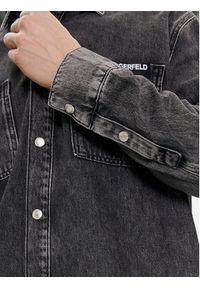 Karl Lagerfeld Jeans Kurtka jeansowa 240D1600 Szary Regular Fit. Kolor: szary. Materiał: bawełna #3