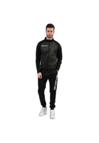 Dres polarowy Givova Cuba. Kolor: wielokolorowy, czarny, zielony. Materiał: polar, dresówka #1