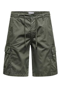 Only & Sons Szorty materiałowe Loc Cargo 22029214 Zielony Regular Fit. Kolor: zielony. Materiał: bawełna #4