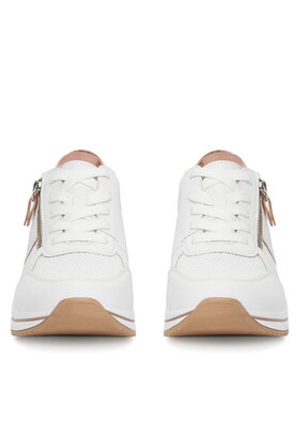 Remonte Sneakersy D0T04-80 Biały. Kolor: biały. Materiał: skóra, syntetyk