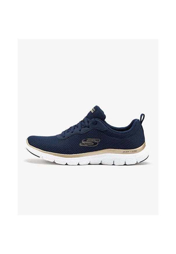 skechers - Buty sportowe damskie Skechers Flex Appeal 4.0 Brillant View. Kolor: niebieski, wielokolorowy. Materiał: materiał. Szerokość cholewki: normalna. Model: Skechers Sport. Sport: turystyka piesza