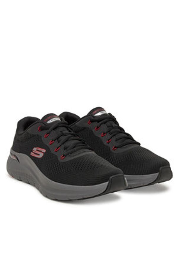 skechers - Skechers Sneakersy Arch Fit 2.0- 232700/BKRD Czarny. Kolor: czarny. Materiał: materiał