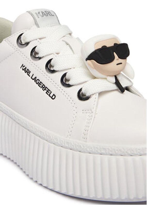 Karl Lagerfeld - KARL LAGERFELD Sneakersy Kreeper Lo KL42336T Biały. Kolor: biały. Materiał: skóra