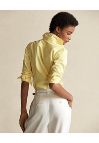 Ralph Lauren - RALPH LAUREN - Koszula w paski. Okazja: na co dzień. Typ kołnierza: polo. Kolor: biały. Materiał: bawełna, prążkowany. Długość rękawa: długi rękaw. Długość: długie. Wzór: paski. Styl: klasyczny, casual, elegancki #3