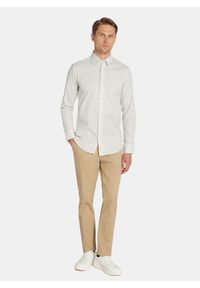 Pako Lorente - PAKO LORENTE - Biała koszula mikrowzór. Kolor: biały. Materiał: bawełna, elastan. Długość rękawa: długi rękaw. Długość: długie. Sezon: jesień #5