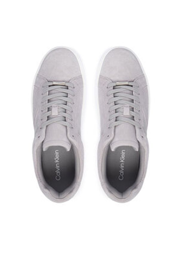 Calvin Klein Sneakersy Classic Cups Laceup Tape Su HM0HM02200 Szary. Kolor: szary. Materiał: zamsz, skóra