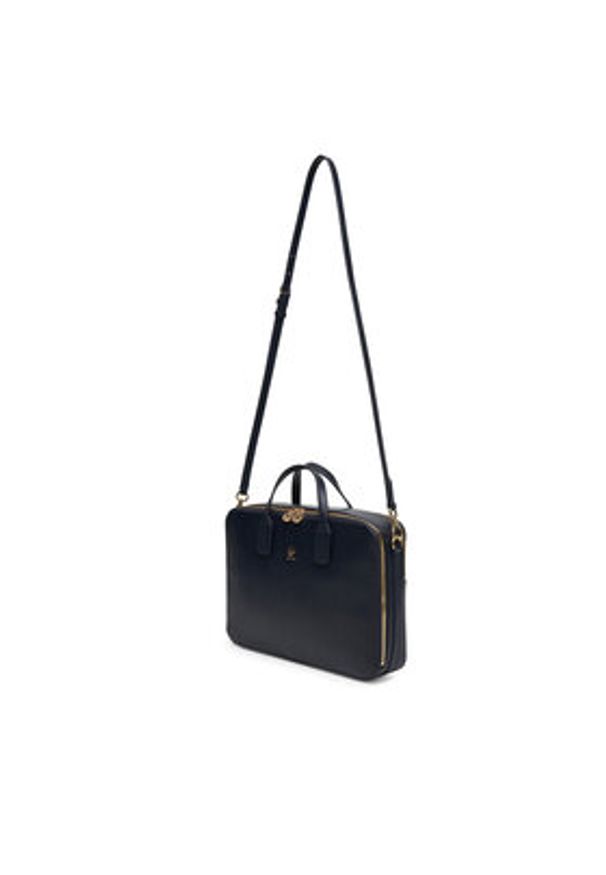 TOMMY HILFIGER - Tommy Hilfiger Torba na laptopa Th Icon Laptop Bag AW0AW18004 Granatowy. Kolor: niebieski. Materiał: skóra