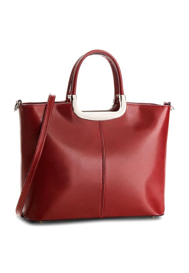 Creole Torebka K10174 Czerwony. Kolor: czerwony. Materiał: skórzane